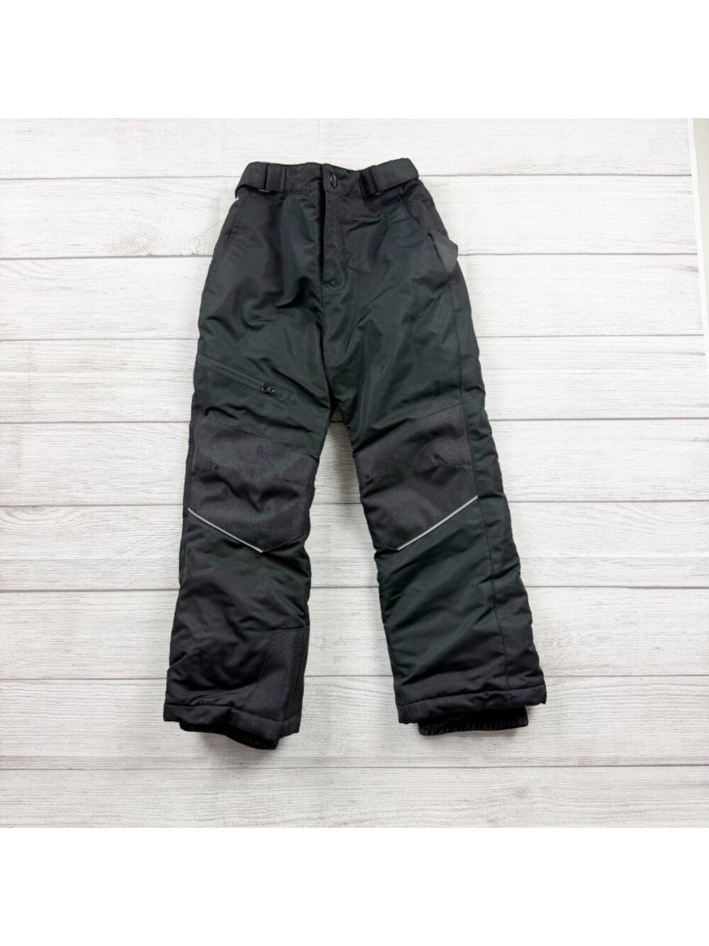Swiss Tech Kids Black Insulated Snow Pants Ski Snowboard Winter Pants S 6-7